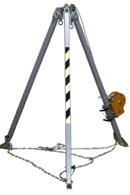 礦井救援中救援三腳架與防墜器的完美搭配